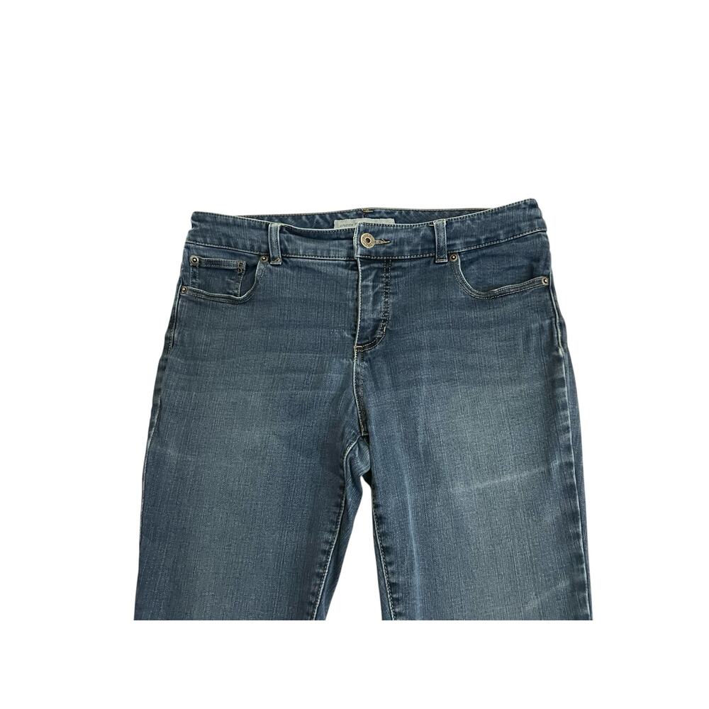 Chico's Platinum Denim Women's Medium Wash Mid-Rise Straight Leg Jeans SZ 1 US 8 - Picture 5 of 9